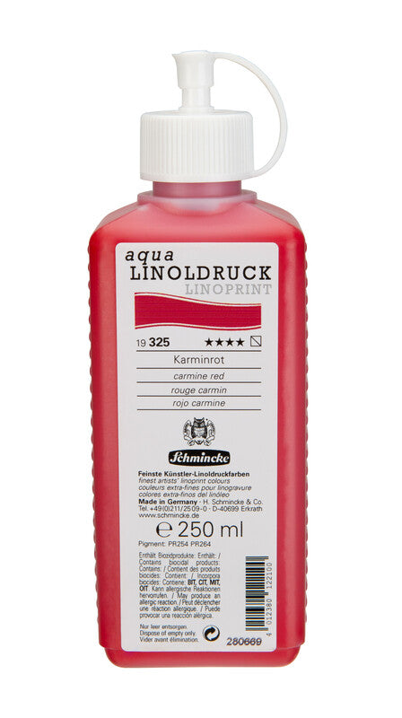 Colore per linoleografia Schmincke aqua-LINOPRINT 250 ml – 325 Rosso carminio