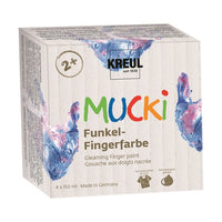 Colori a dita lucidi 150 ml MUCKI - set 4 x 150 ml
