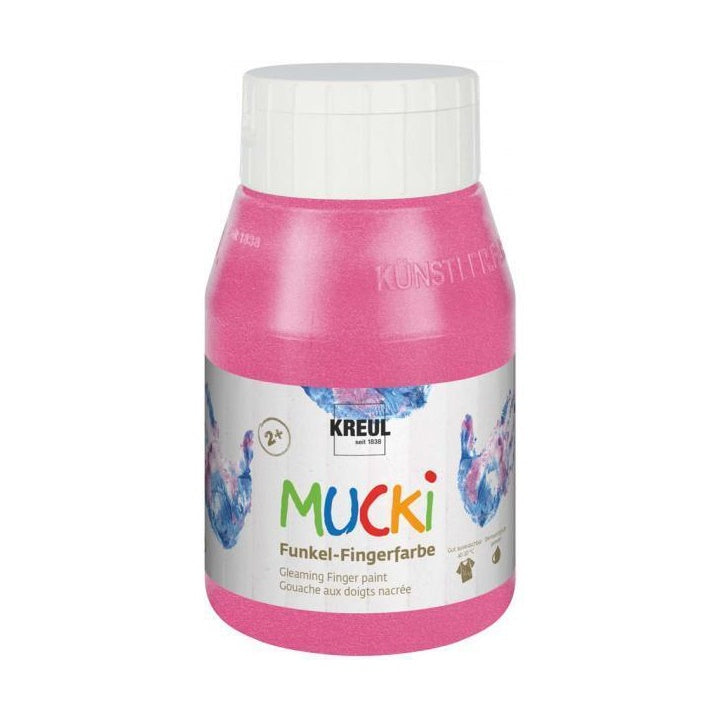 Colori a dita lucidi per bambini MUCKI 500 ml – rosa polvere di fata