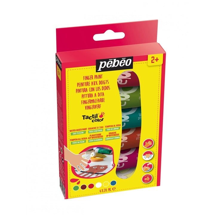 Colori a dita Pebeo Tactilcolor 6 x 20 ml