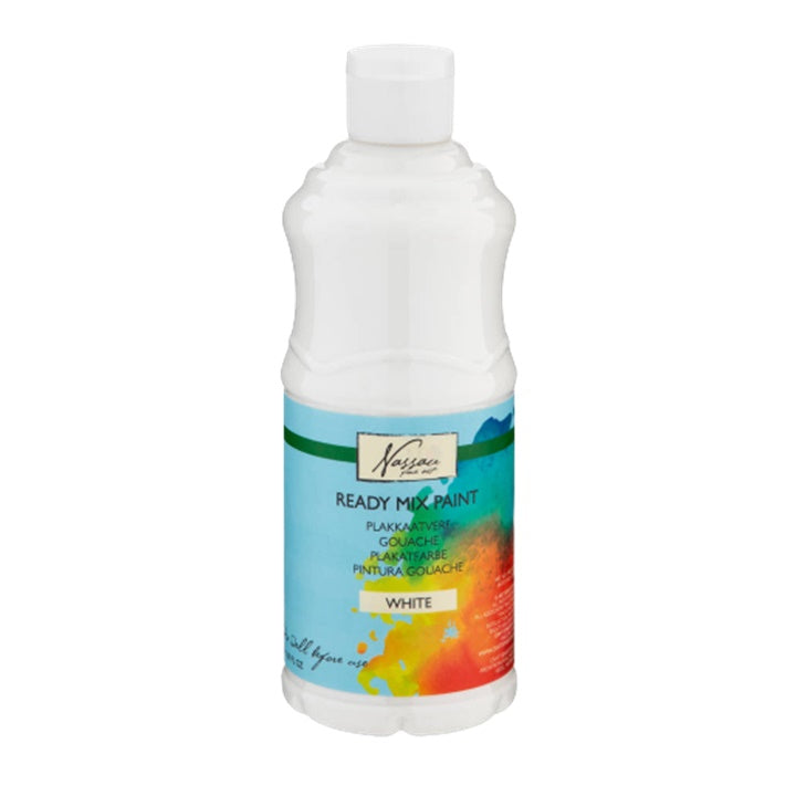 Colori a guazzo Nassau - 500 ml | varie tonalità - bianco