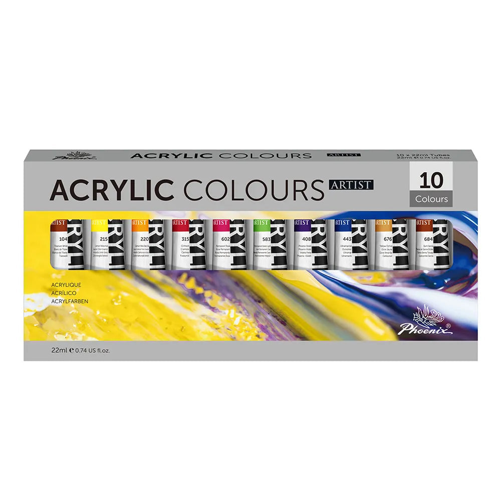 Colori acrilici Phoenix Artist 10 x 22 ml