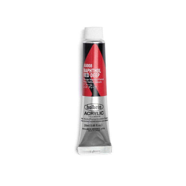Colori acrilici professionali Heavy Body - Holbein - sfumature rosse – Quinacridone rossetto