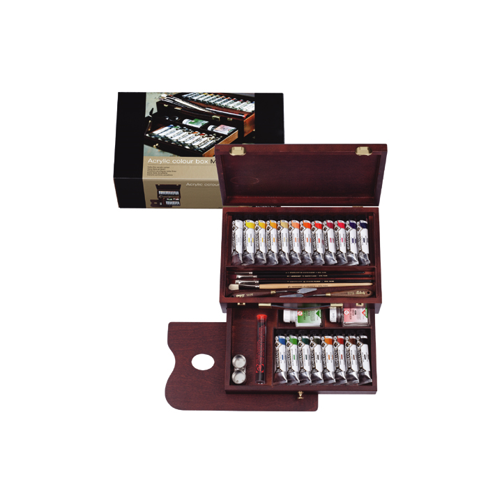 Colori acrilici Rembrandt box master/20x40ml+accessori