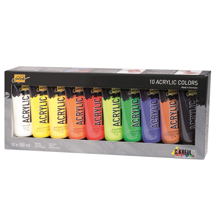 Colori acrilici Solo Goya - set 10 x 100 ml