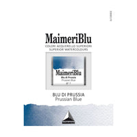 Colori ad acquerello MAIMERI Blu – mezzo godet 1,5 ml – Blu di Prussia