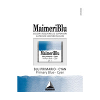 Colori ad acquerello MAIMERI Blu – mezzo godet 1,5 ml – Blu primario ciano