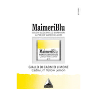 Colori ad acquerello MAIMERI Blu – mezzo godet 1,5 ml – Giallo di cadmio limone