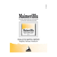Colori ad acquerello MAIMERI Blu – mezzo godet 1,5 ml – Giallo di Napoli Medio