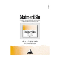 Colori ad acquerello MAIMERI Blu – mezzo godet 1,5 ml – Giallo Indiano