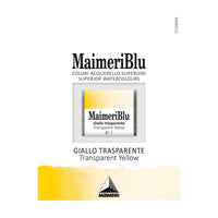 Colori ad acquerello MAIMERI Blu – mezzo godet 1,5 ml – Giallo trasparente