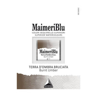 Colori ad acquerello MAIMERI Blu – mezzo godet 1,5 ml – Terra d'ombra bruciata