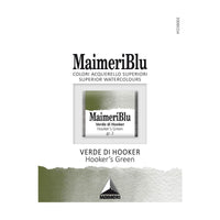 Colori ad acquerello MAIMERI Blu – mezzo godet 1,5 ml – Verde Hooker