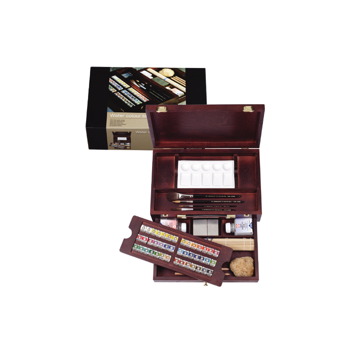 Colori ad acquerello Rembrandt box master/42 barattoli + accessori