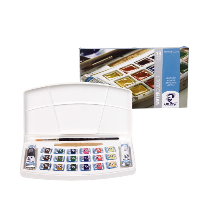 Colori ad acquerello Van Gogh - set 18 godet 2 x 10 ml tubetti