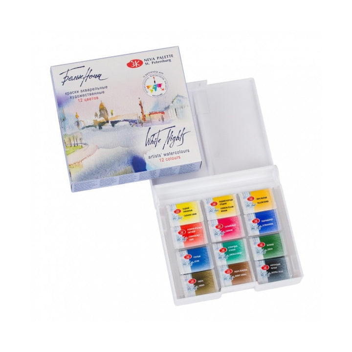 Colori ad acquerello White Nights in set di plastica | scegli set