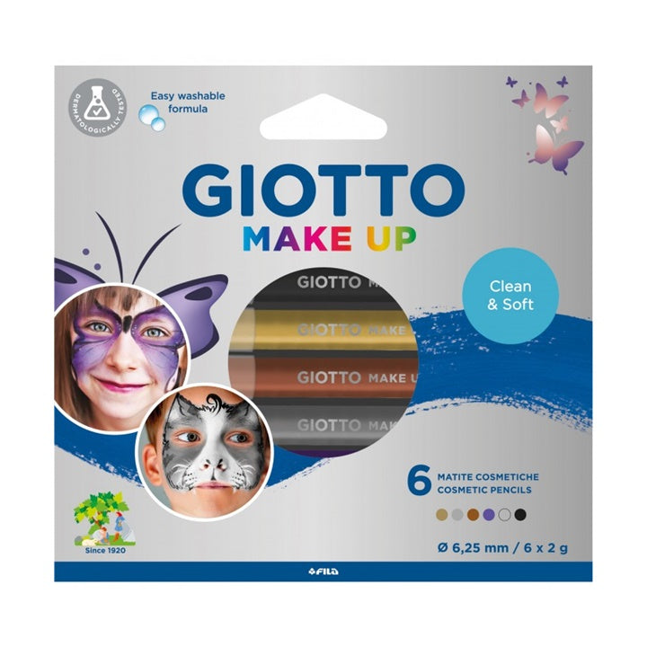 Set di 6 colori per il viso Giotto Make Up per trucchi artistici e feste in maschera