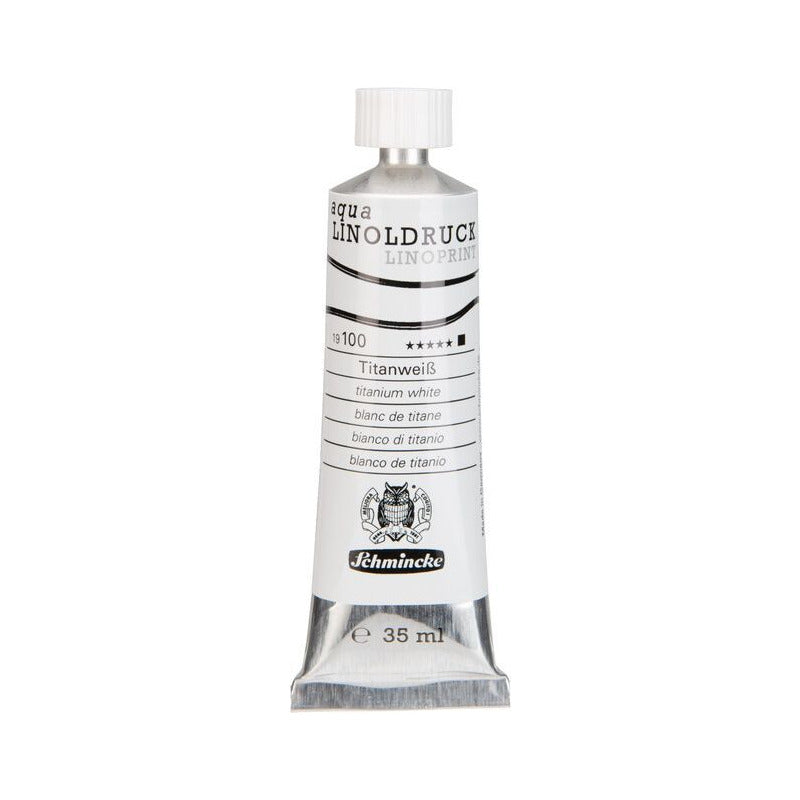 Colori per linoleografia Schmincke aqua-LINOPRINT 35 ml – 100 Bianco titanio
