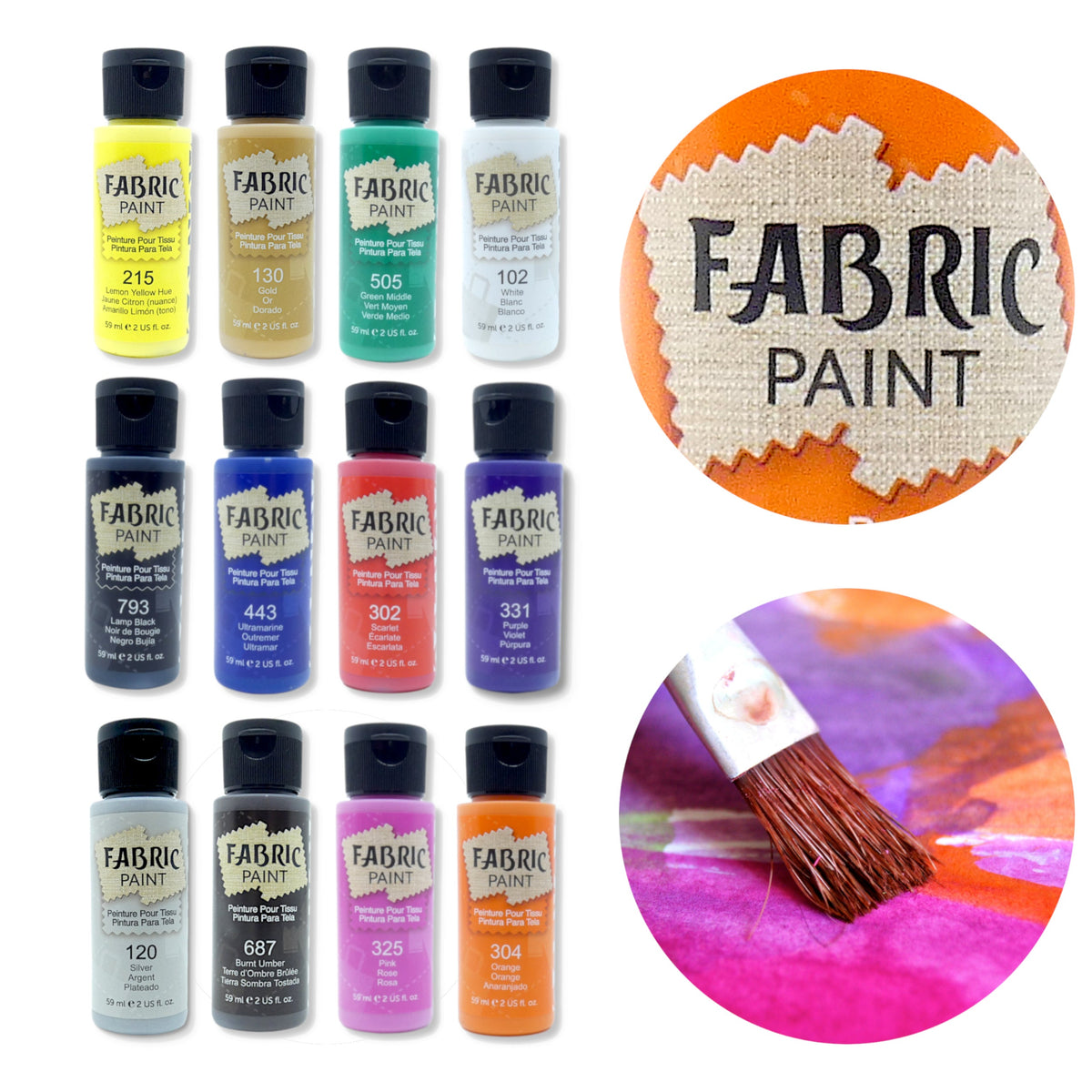 Colori per tessuti Phoenix 12–24 x 59 ml