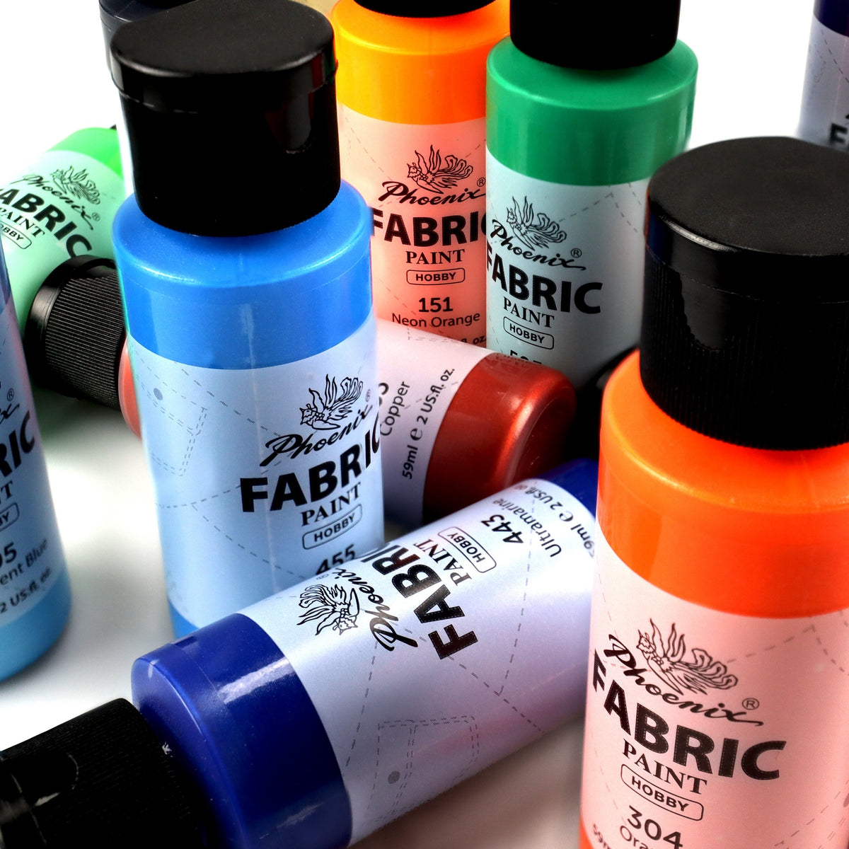 Colori per tessuti Phoenix 12–24 x 59 ml