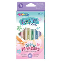 Colorino Pennarelli Pastello Effetto Glitter, Confezione da 6