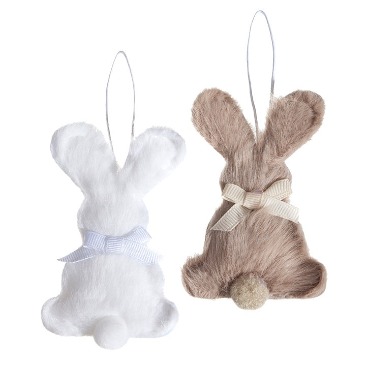 Coniglietto di pelliccia 9 cm - set da 2 pezzi | diversi colori