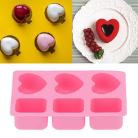 Contenitore per colata di silicone - Quadrati e cuori