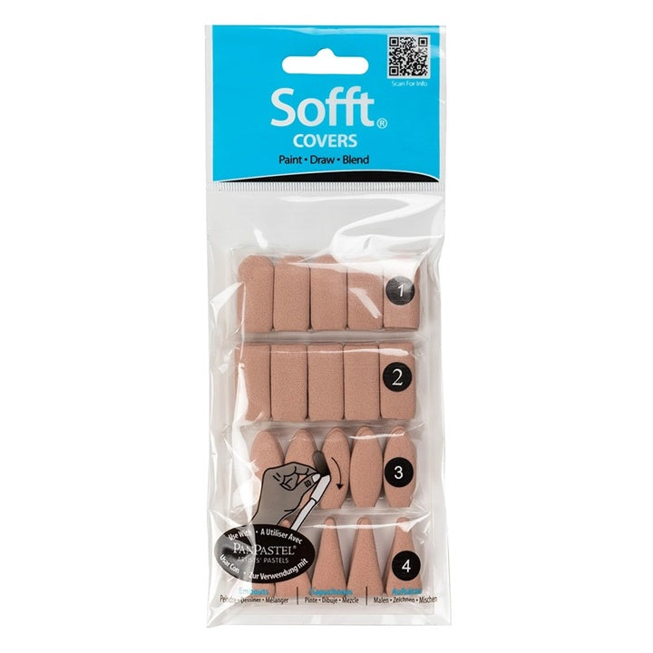 Coperchi in schiuma Sofft per spatole - 40 pezzi - Mix di forme