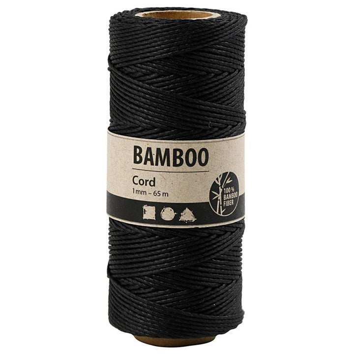 Corda di bambù intrecciata - 65 m | vari colori - nero