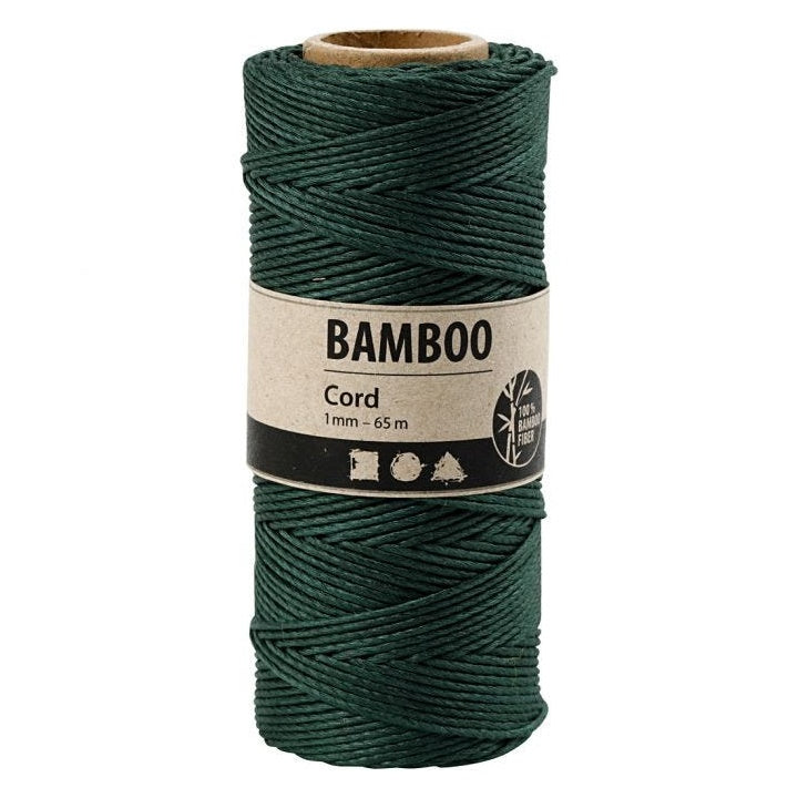 Corda di bambù intrecciata - 65 m | vari colori - verde