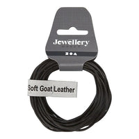 Cordoncino in pelle nera 2 mm x 4 m