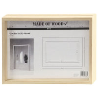 Cornice bifacciale in legno con vetrocamera