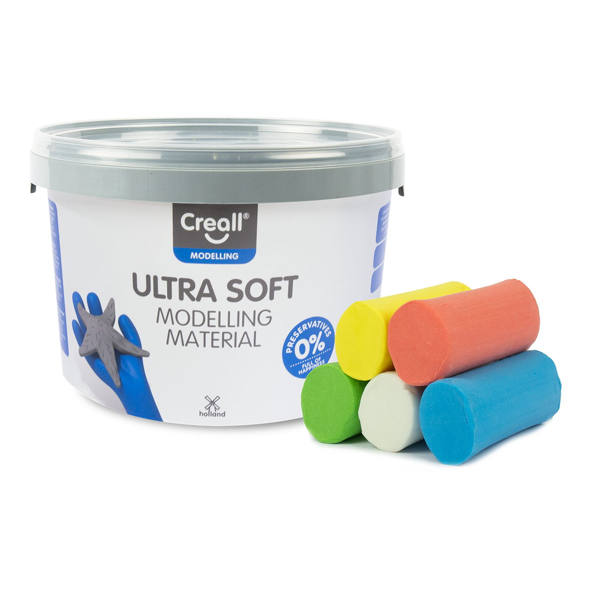 Creall pasta da modellare Ultra soft, 5 g, vasetto, colori assortiti