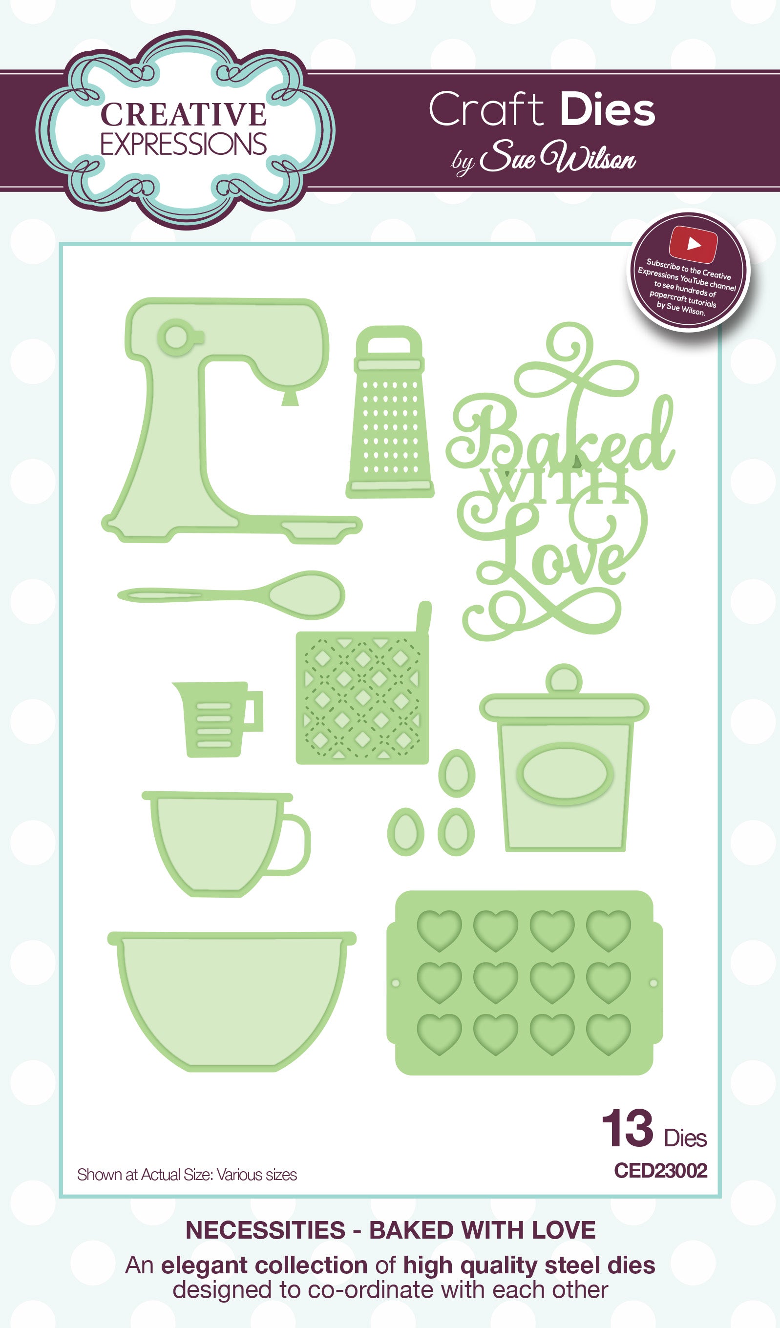 Fustelle metalliche da taglio ed embossing CREATIVE EXPRESSIONS Pasticceria 13 pz