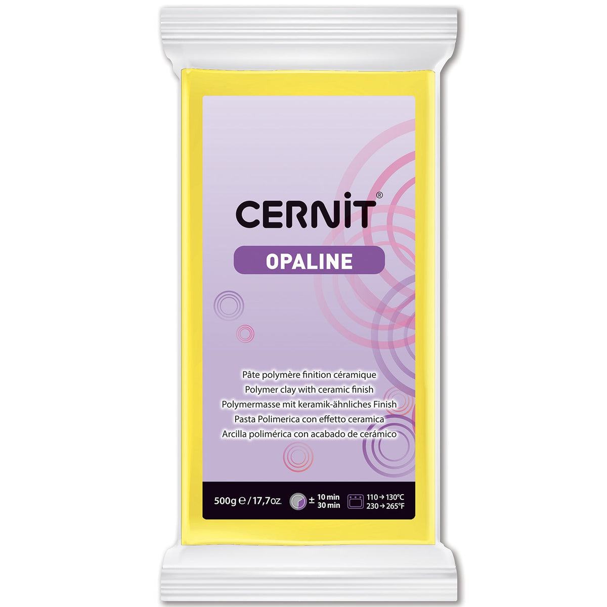 CERNIT Argilla polimerica opalina 500 g – Primary Yellow