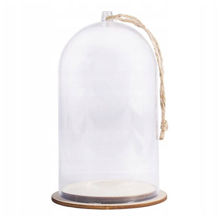 Cupola in plastica con base in legno Rayher - 13 cm