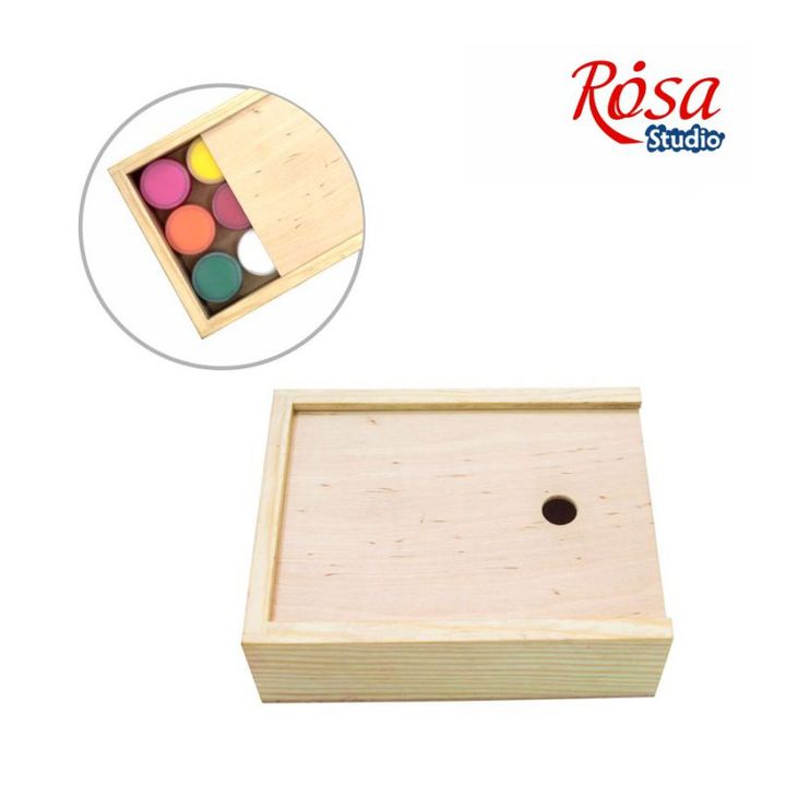 Custodia in legno per colori a guazzo ROSA Studio