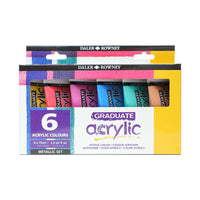 DALER ROWNEY D&R Graduate set di colori acrilici metallizzati 6 x 75 ml