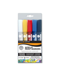 DALER ROWNEY Simply set di pennarelli acrilici 5 pz (2–3 mm)