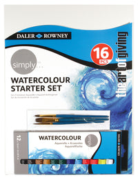 DALER ROWNEY Simply set di colori ad acquerello 12 pz con accessori