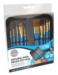 DALER ROWNEY Simply set di pennelli per acquerello con astuccio – 10 pz
