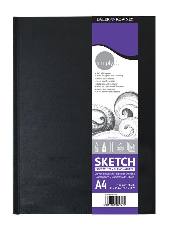 Album da disegno DALER ROWNEY Simply extra bianco 100 g A4 54 fg rilegato