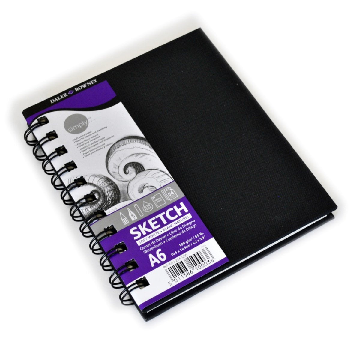 Album da disegno Daler-Rowney Simply microperforato A6, 100 g, 54 fogli