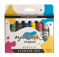 DALER ROWNEY System3 set di colori acrilici 6 x 22 ml