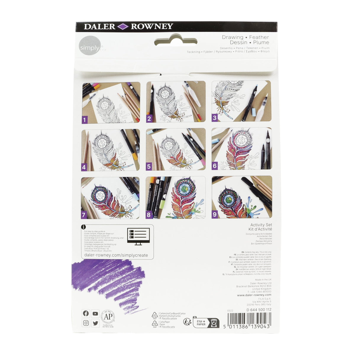 DALER ROWNEY D&R Simply set da disegno per principianti