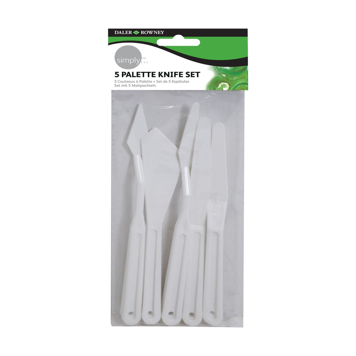 DALER ROWNEY D&R Simply set di spatole in plastica 5 pz