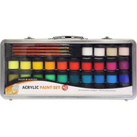 DALER ROWNEY Simply set di colori acrilici 40 pz in valigetta di metallo