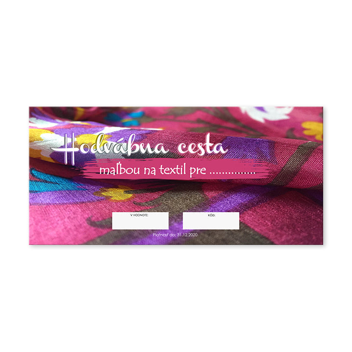 Buoni regalo - Pittura su tessuti per via della seta – 50€