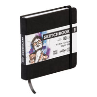 DARWI blocco da schizzi Black 14 x 14 cm, 140 g/m2, 80 fogli