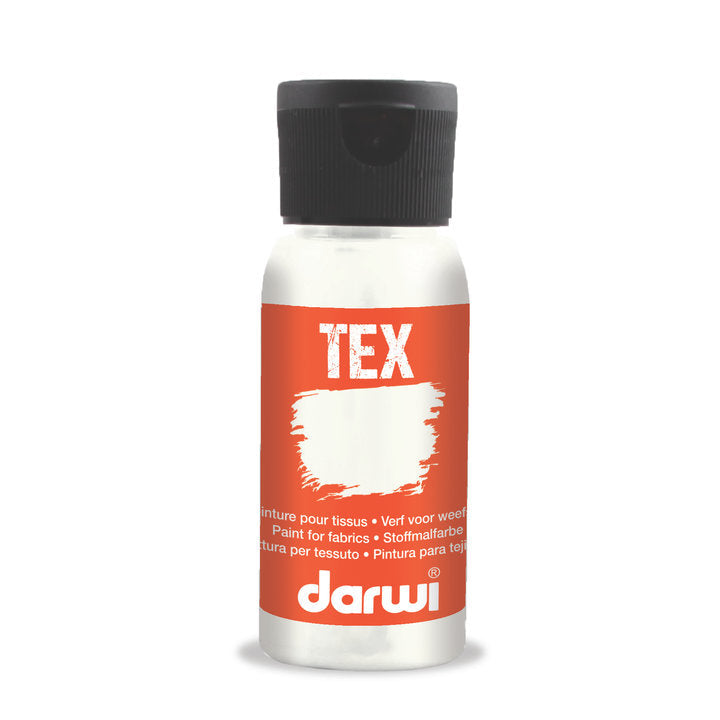 DARWI TEX Vernice per tessuti 50 ml – 010 bianco